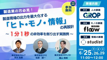 【6/25開催】製造現場に潜む「ヒト・モノ・情報」の停 【6/25開催】製造現場に潜む「ヒト・モノ・情報」の停