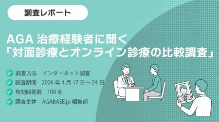 【調査レポート】AGA治療経験者に聞く「対面診療とオ