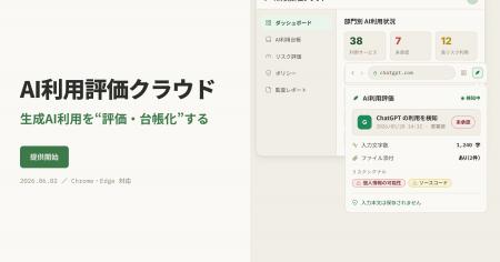 企業の生成AI利用を“評価・台帳化”する「AI利用評価ク