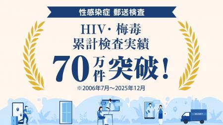 (株)GMEのHIV・梅毒の郵送検査、累計70万件を突破！6