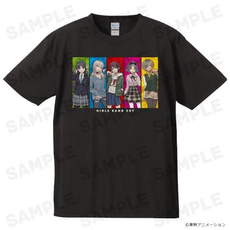 アニメ「ガールズバンドクライ」Tシャツ、キャラクタ