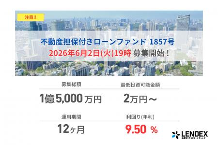 【LENDEX】年利9.5%の不動産担保付きローンファンド18
