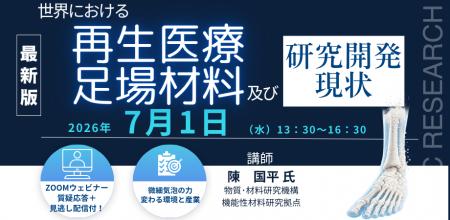 【ライブ配信/Zoom】「世界における再生医療及び足場