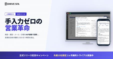 【手入力ゼロの営業革命】次世代AI搭載型SFA「DRIVE S