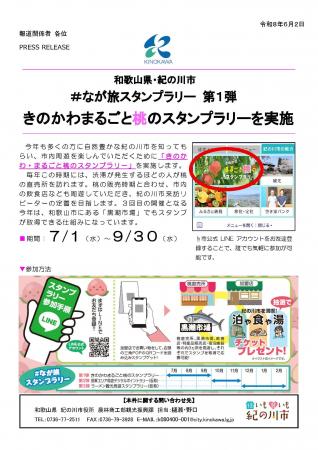 きのかわまるごと桃のスタンプラリーを実施
