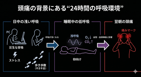 【悩まされる頭痛──新しい視点】頭痛と呼吸環境の関係