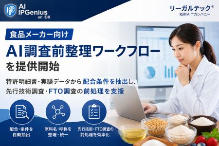 食品メーカー向け「AI調査前整理ワークフロー」を提供
