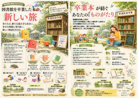 【徳島県鳴門市】図書館を卒業した本が公園へ　「卒業