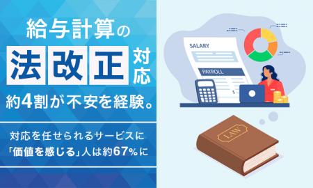 給与計算の法改正対応、約4割が不安を経験。対応を任