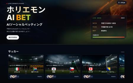 サッカー予想しよう！AIソーシャルベッティングゲーム