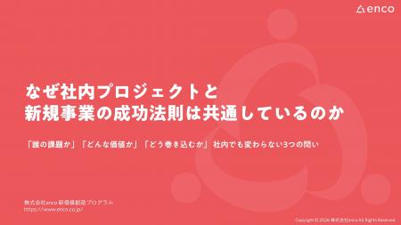 【無料公開】なぜ社内プロジェクトと新規事業の成功法 【無料公開】なぜ社内プロジェクトと新規事業の成功法