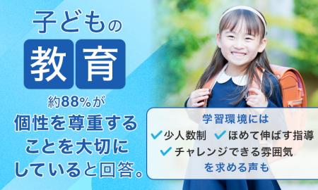 子どもの教育、約88%が「個性を尊重することを大切に 子どもの教育、約88%が「個性を尊重することを大切に