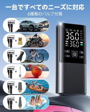 ドライブやサイクリング前の空気圧チェックに。Leacco