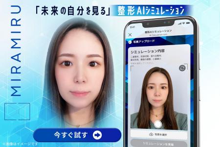 瞬時に美容整形後のイメージを生成！美容整形外科に特