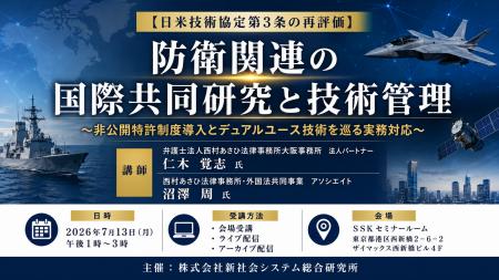 「防衛関連の国際共同研究と技術管理」と題して、弁護
