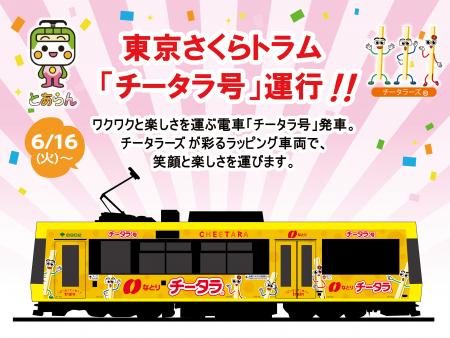 “ワクワクと楽しさを運ぶ電車”『チータラ号』東京さく “ワクワクと楽しさを運ぶ電車”『チータラ号』東京さく