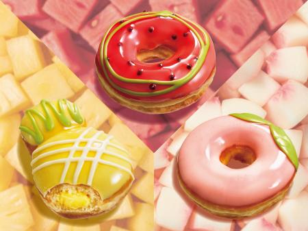 夏に食べたくなる人気のフルーツがドーナツに！ツヤっ