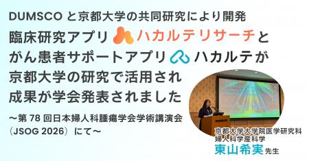 DUMSCOと京都大学の共同研究により開発　臨床研究アプ