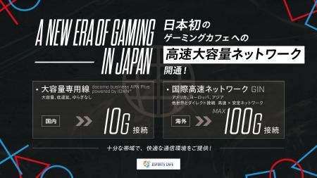 『ESPORTS CAFE』に高速大容量・低遅延ネットワーク「