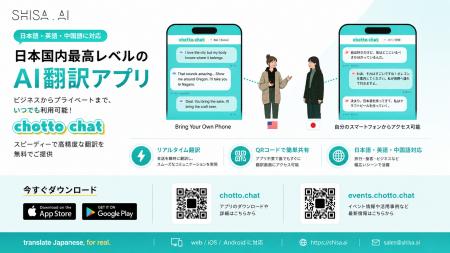 リアルタイム翻訳アプリ「Chotto Chat 」をiOS/Androi