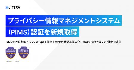Jitera、プライバシー情報マネジメントシステム（PIMS