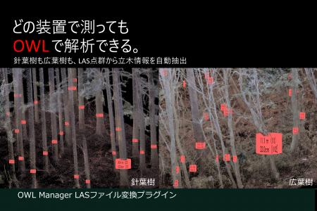 3Dデータから森林資源情報を自動抽出する「OWLManager 3Dデータから森林資源情報を自動抽出する「OWLManager