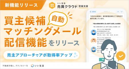 「いい生活売買クラウド 営業支援」買主候補の自動マ