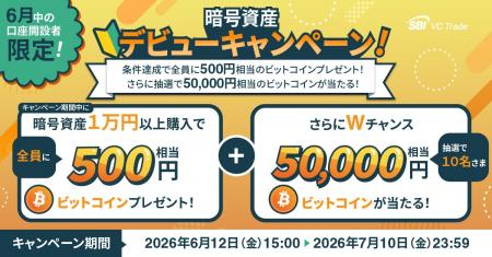 暗号資産デビューキャンペーン~条件達成で全員に500 暗号資産デビューキャンペーン~条件達成で全員に500
