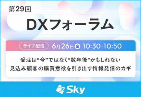 「第29回 DXフォーラム」に協賛