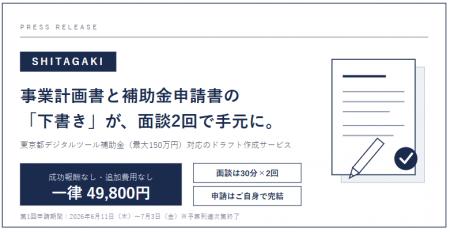 事業計画書と補助金申請書の「下書き」が、面談2回で