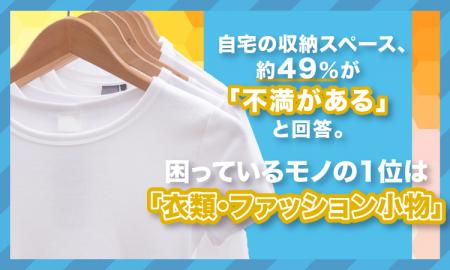 自宅の収納スペース、約49%が「不満がある」と回答。