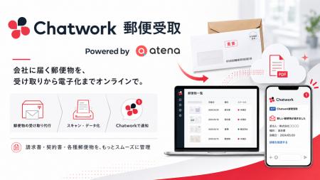 kubell、法人向けクラウド郵便サービス「Chatwork 郵