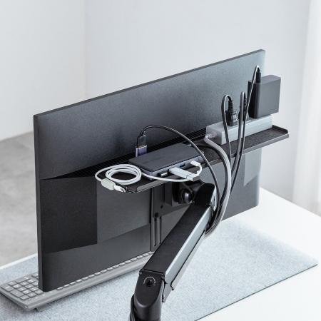 VESA取り付け式のモニター裏収納トレイを発売