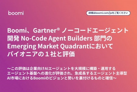 Boomi、Gartner(R) ノーコードエージェント開発 No-Co