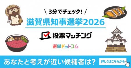 選挙ドットコムは京都新聞社と共同で滋賀県知事選挙20