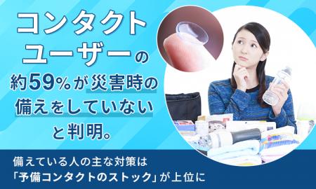 コンタクトユーザーの約59％が「災害時の備えをしてい