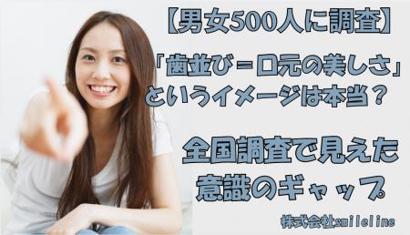 【男女500人に調査】「歯並び=口元の美しさ」という 【男女500人に調査】「歯並び=口元の美しさ」という