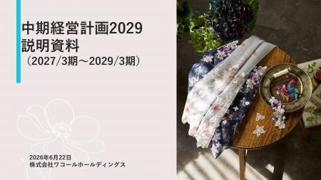 中期経営計画2029策定に関するお知らせ 中期経営計画2029策定に関するお知らせ