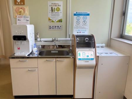 大阪・関西万博に設置した「マイボトル洗浄機」を旭山 大阪・関西万博に設置した「マイボトル洗浄機」を旭山