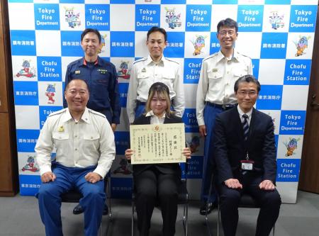 救急救命学科2年生が救護活動で消防署長から表彰 救急救命学科2年生が救護活動で消防署長から表彰