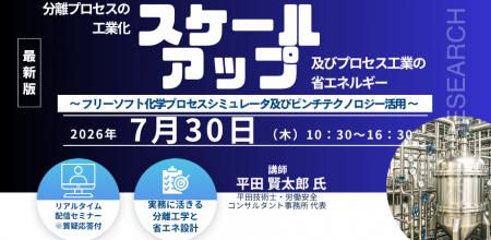 【ライブ配信/ZOOM】分離プロセスの工業化スケールア