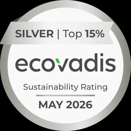 EcoVadis評価で上位15%に付与される「シルバーメダル EcoVadis評価で上位15%に付与される「シルバーメダル