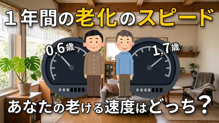 1年で「0.6歳」しか歳をとらない人 1年で「0.6歳」しか歳をとらない人