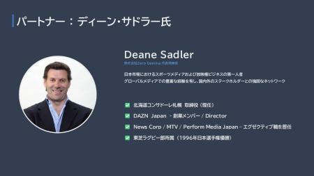 Zero Gaming社代表のディーン・サドラー氏が当社アド
