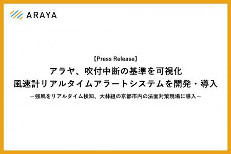 アラヤ、吹付中断の基準を可視化。風速計リアルタイム アラヤ、吹付中断の基準を可視化。風速計リアルタイム