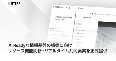 Jitera、AI Readyな情報基盤の構築に向けリソース機能 Jitera、AI Readyな情報基盤の構築に向けリソース機能