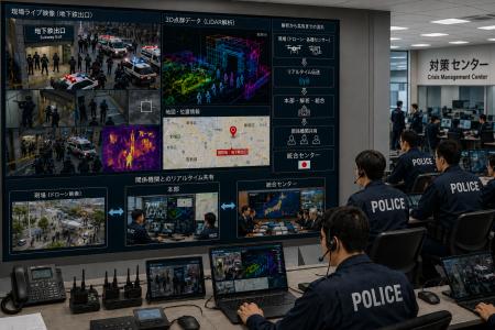国内警察機関向けドローン映像伝送システム「DiCaster