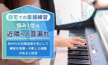 自宅での楽器練習、悩み1位は「近隣への音漏れ」。約4