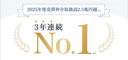 東急リバブル、2025年度の売買仲介取扱高において「3 東急リバブル、2025年度の売買仲介取扱高において「3