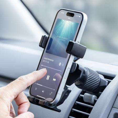 スマホを置くだけ1秒で簡単固定！車載スマホホルダー